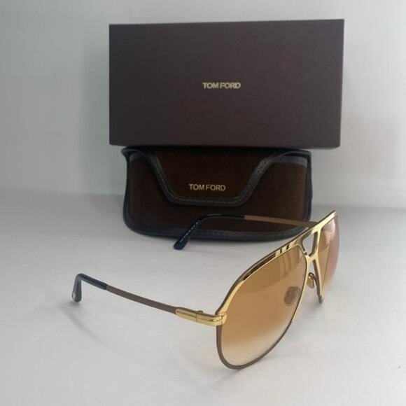 New Authentic TOM FORD Xavier FT1060/S 30F aviator sunglass gold main image 6